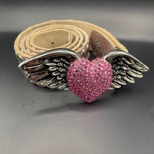 Pink Heart Winged Belt
